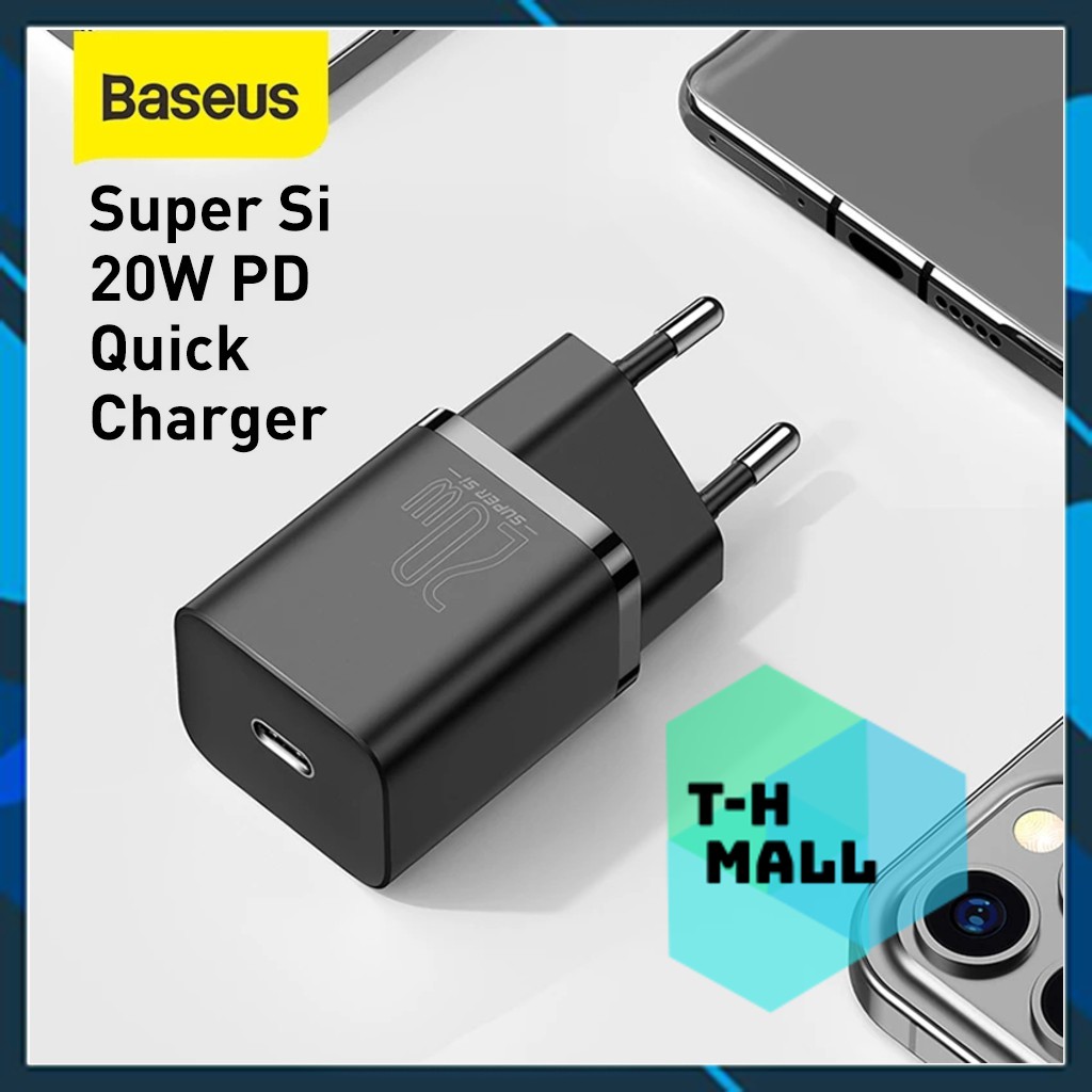 Cốc sạc nhanh Baseus Super Si mini PD 20W Hỗ Trợ Sạc Nhanh Type C Cho iPhone 12 Pro Max