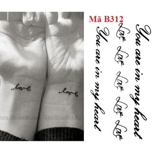 Xăm dán tattoo chữ B312