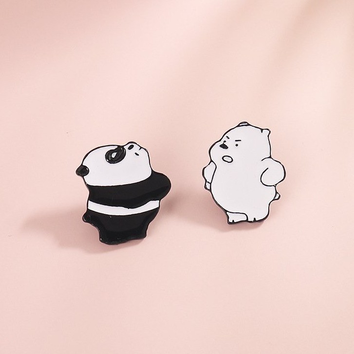 Pin cài áo in hình con gấu We bare bears dễ thương anime manga