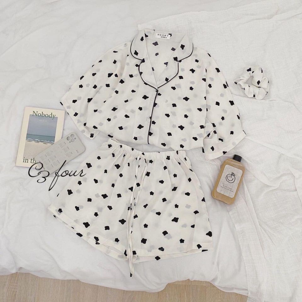 Đồ ngủ mango mặc nhà kèm cột tóc best xinh xắn [order] | BigBuy360 - bigbuy360.vn