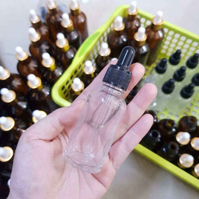 🚩Mua 1 TẶNG 1🏷🎀CHAI THỦY TINH BÓP NÂU/TRẮNG 30ml/50ml/100ml🎀