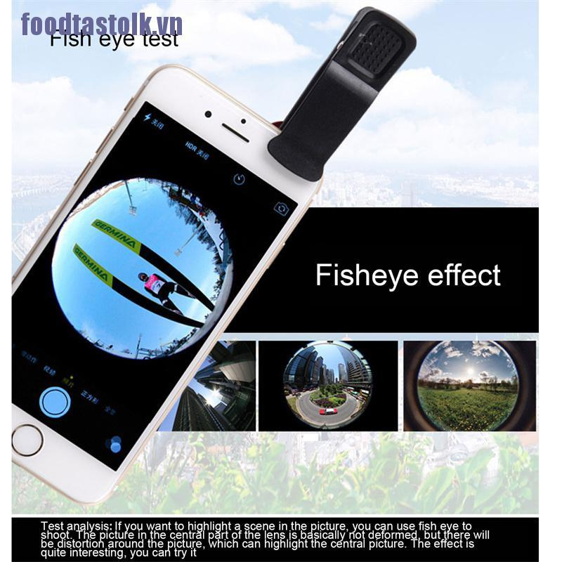 【stolk】Fish Eye Lenses Mobile Phone Camera Lens Kit Zoom Fisheye Wide Angle With Clip