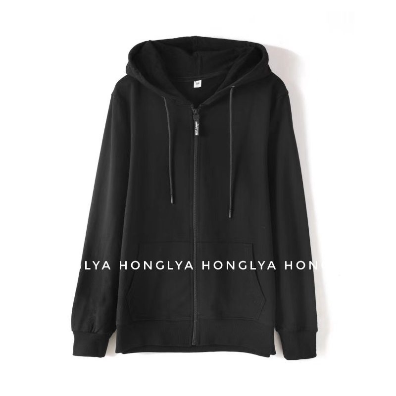 Áo kéo khóa có mũ Hoodie Bomber Unisex nỉ da cá cotton cao cấp - Áo khoác nỉ