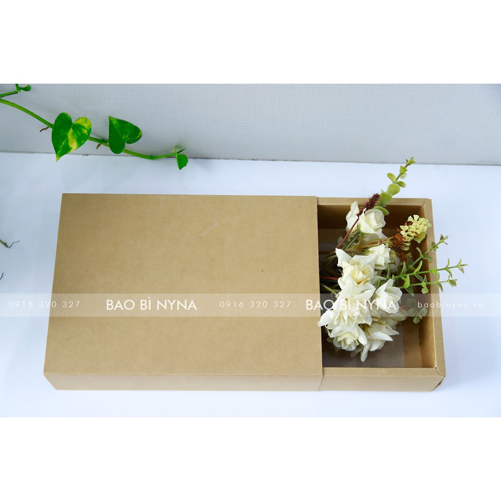 COMBO 10 Hộp kéo Giấy Kraft 05 – 22x16x5cm