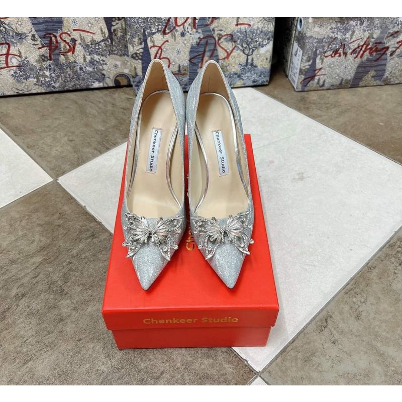 Guốc nơ bướm gót 9p fullbox