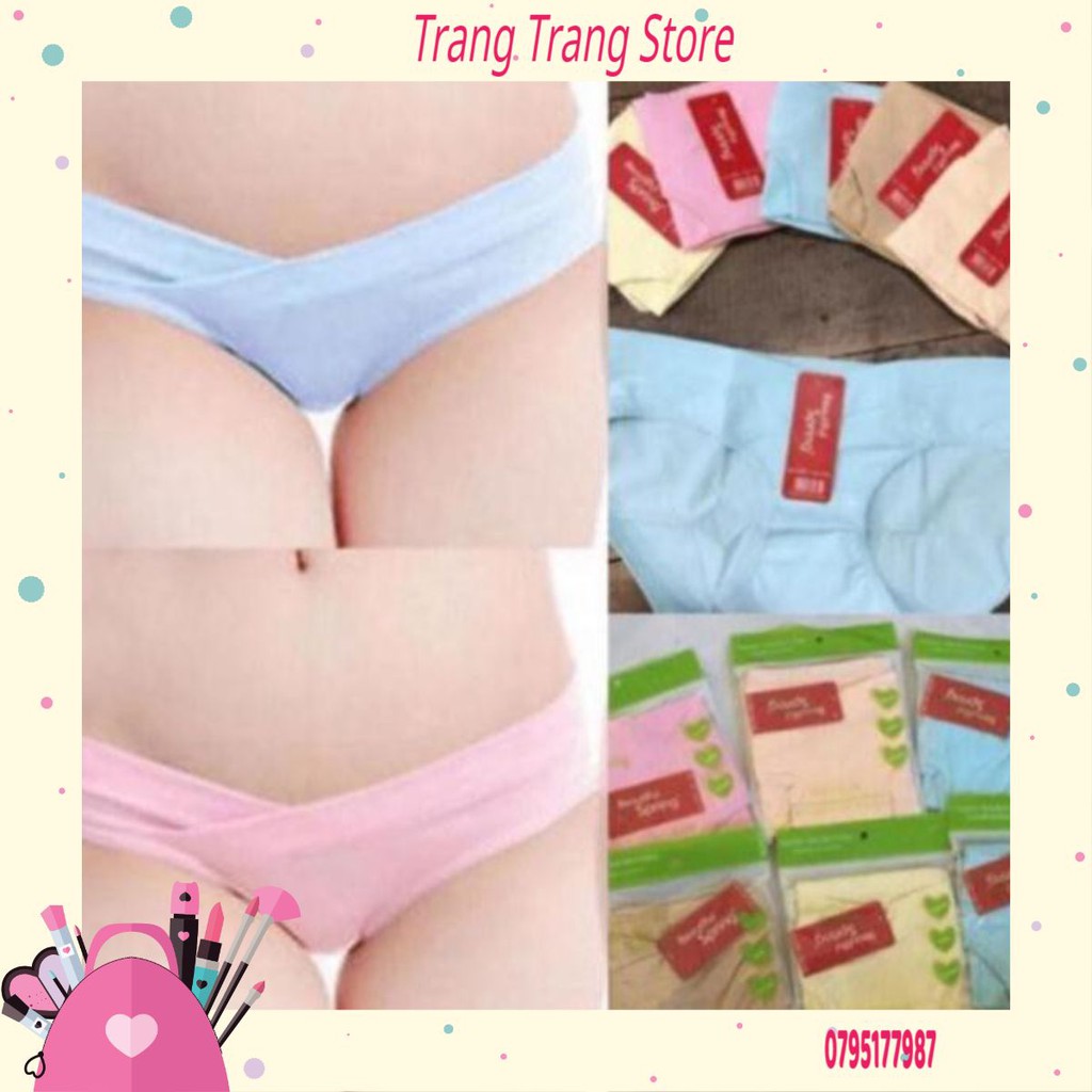 quần lót bầu💖 Freeship từ 50k 💖quần lót bầu cotton,cạp chéo mang lại cảm giác thoải mái cho bà bầu