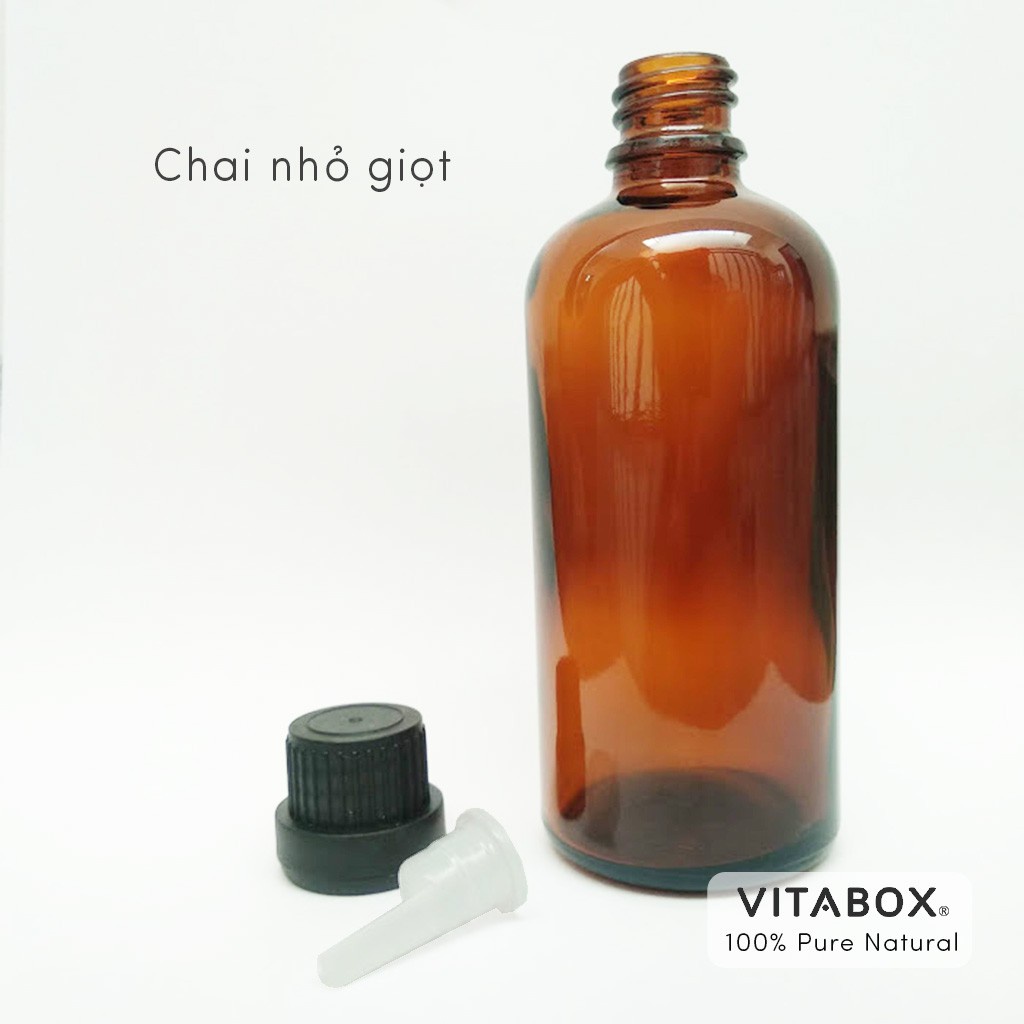 Chai Tinh Dầu Nhỏ Giọt 5mL, 10mL, 30mL, 50mL, 100mL thủy tinh màu nâu Amber- đầu nhỏ giọt / đầu bóp dropper / xịt giọt