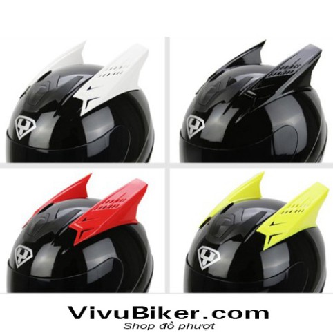 HOT-  Sừng gắn nón bảo hiểm, tai nón fullface rùa sỉ
