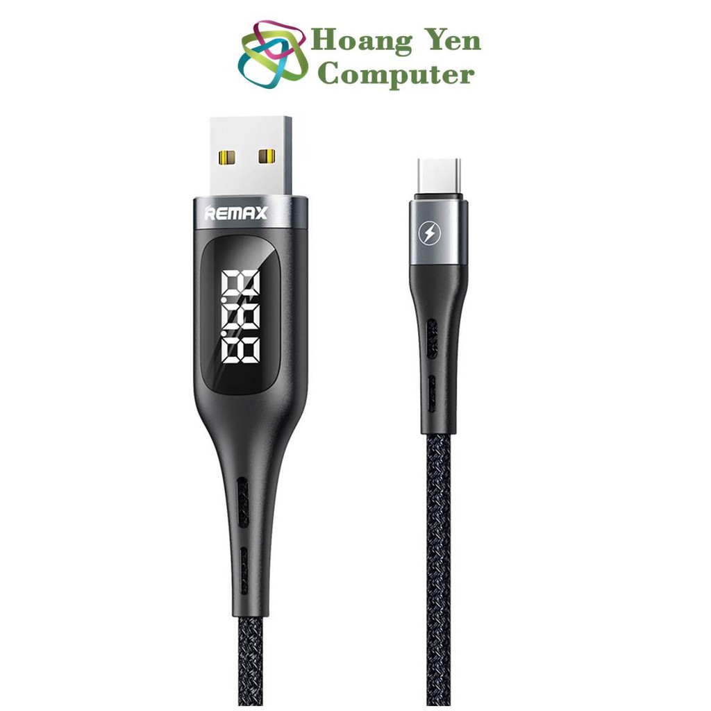 Cáp Sạc TYPE C Thông Minh Remax RC-096a Cho Android ( Hiển thị dòng sạc, Cài Giừ Tự Ngắt) - BH 6 Tháng 1 đổi 1