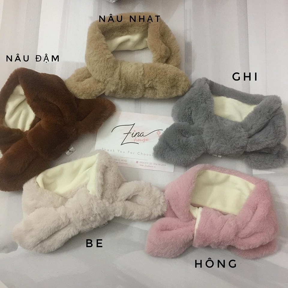 Khăn lông thỏ trẻ em thắt nơ