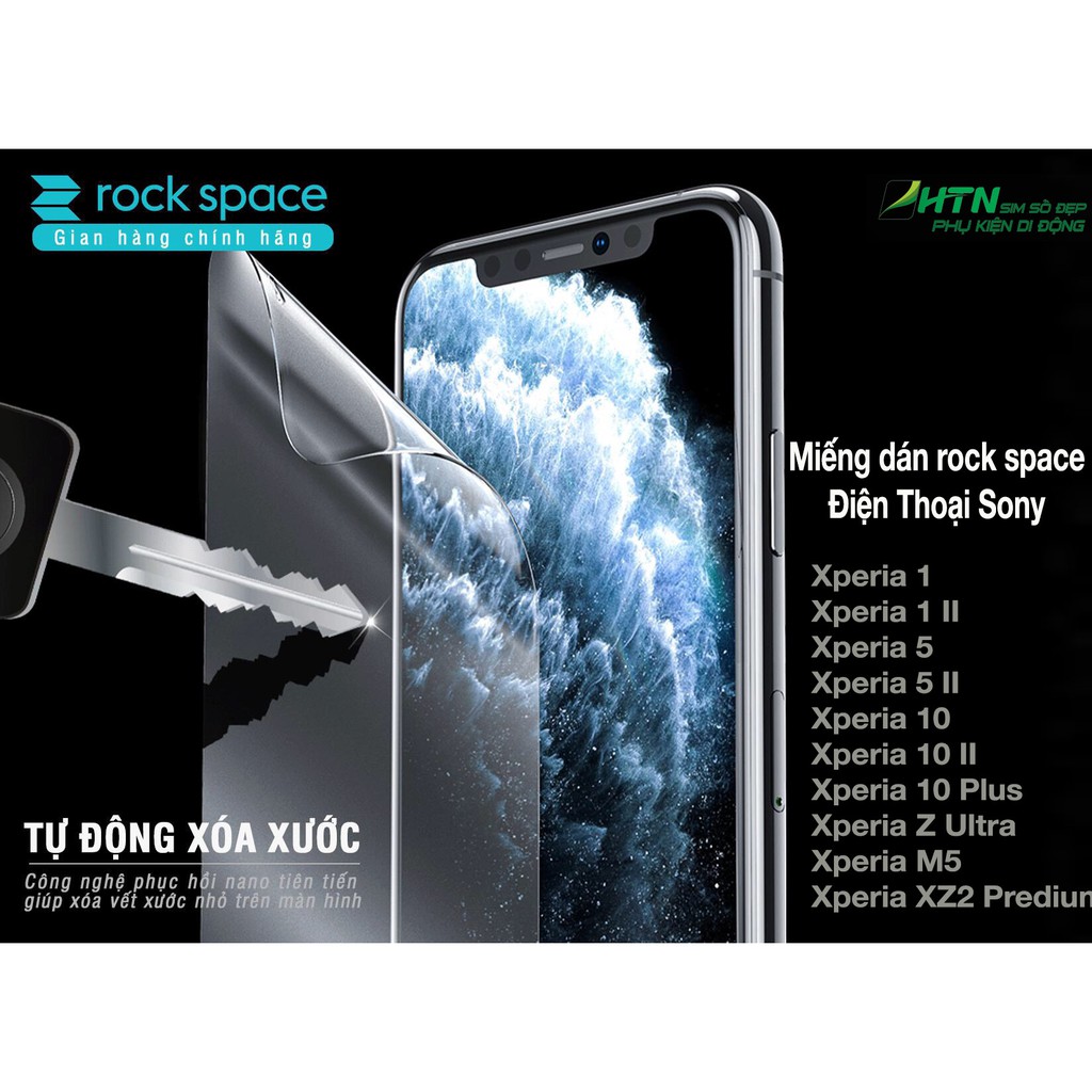 Dán màn hình điện thoại Sony xperia 1 II 5 10 plus Z Ultra M5 XZ2 bảo vệ mắt, trong suốt hydrogel chính hãng rock space