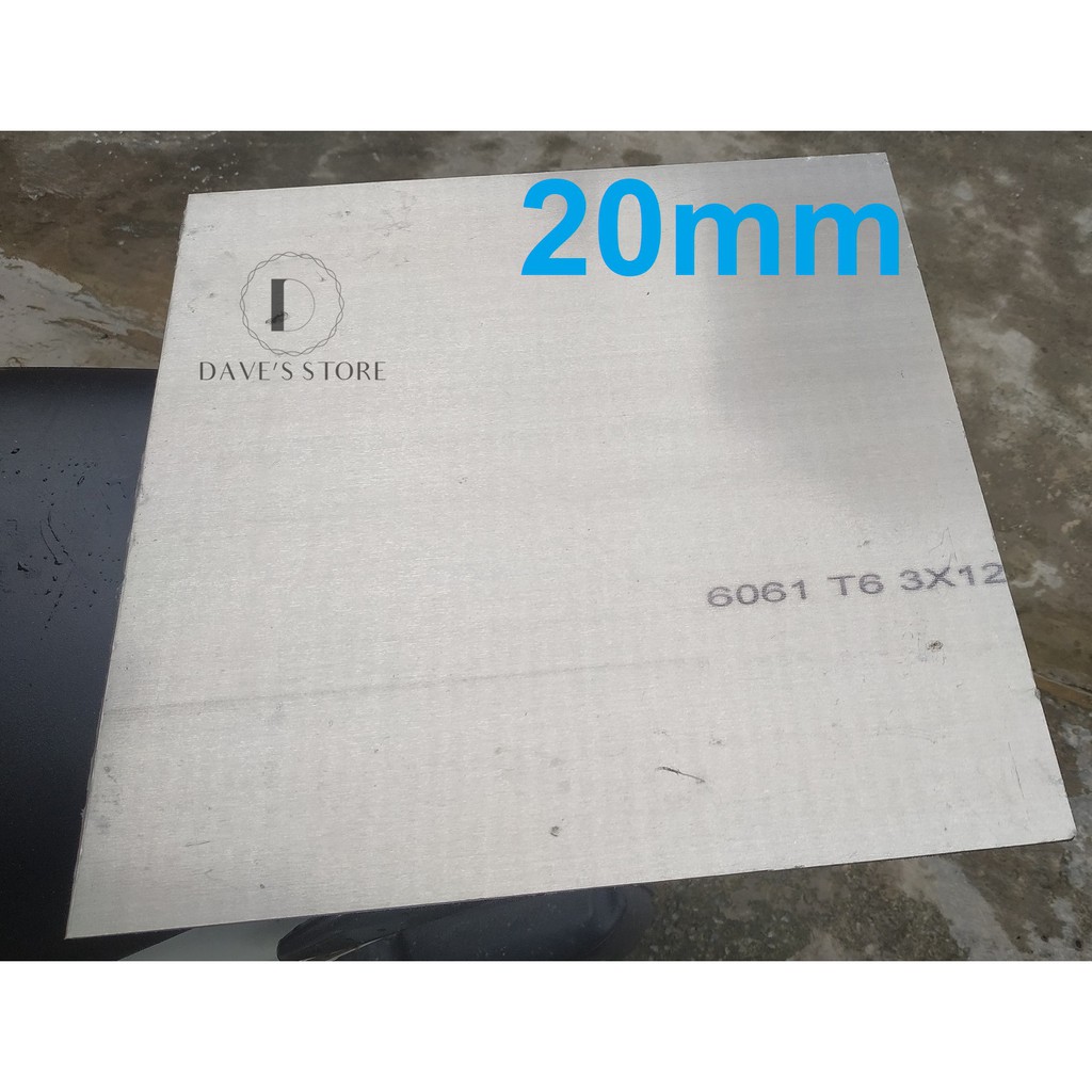 Nhôm tấm dày 20mm, kích thước 10-30cm - Nhôm 6061