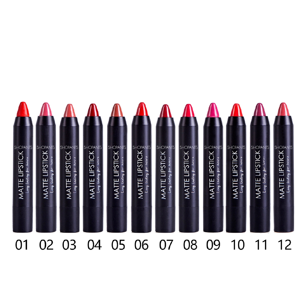 (Hàng Mới Về) Son Sáp Shopants Tông Lì Chống Nước 12 Màu Tùy Chọn | BigBuy360 - bigbuy360.vn