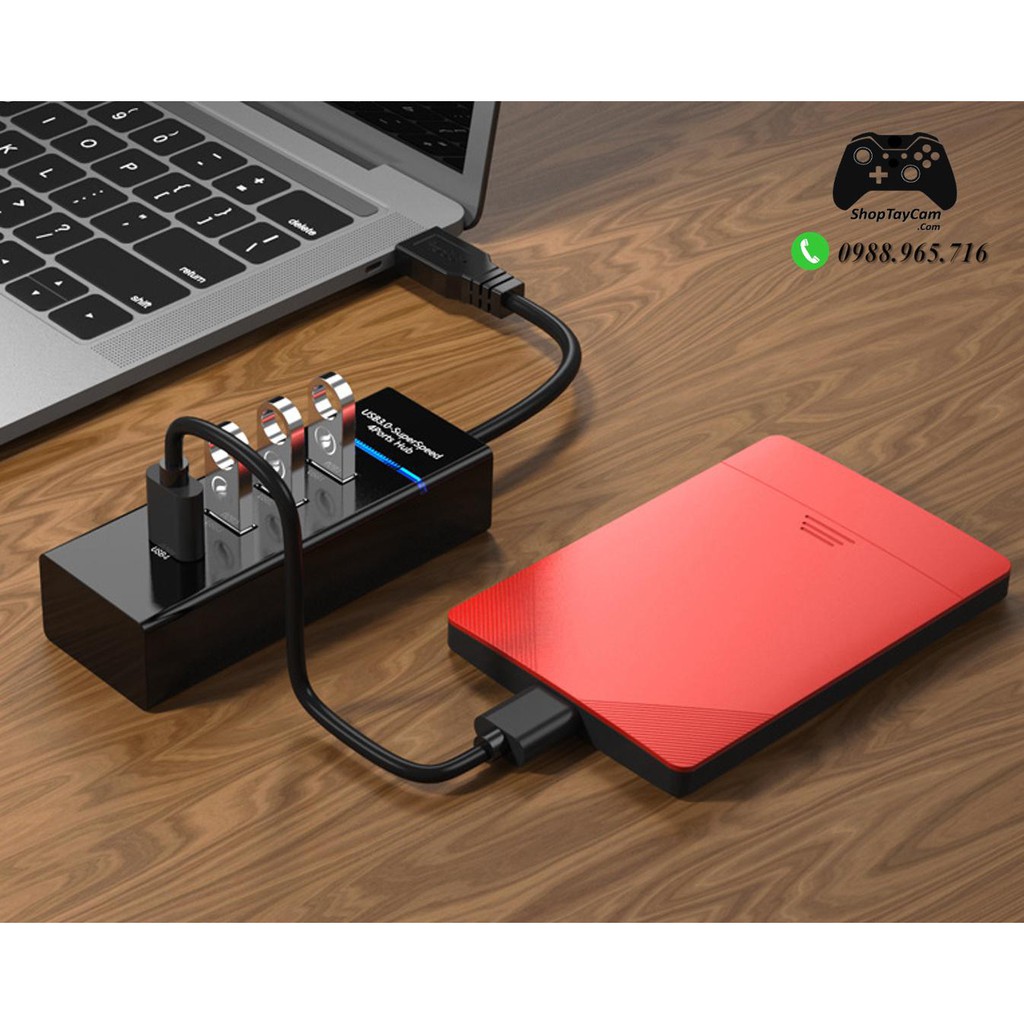 HUB Bộ Chia Cổng USB 3.0 Thành 4 Cổng USB 3.0 Tốc Độ Cao Hàng XỊN Cho PC, Laptop, Macbook | 4Port USB HUB