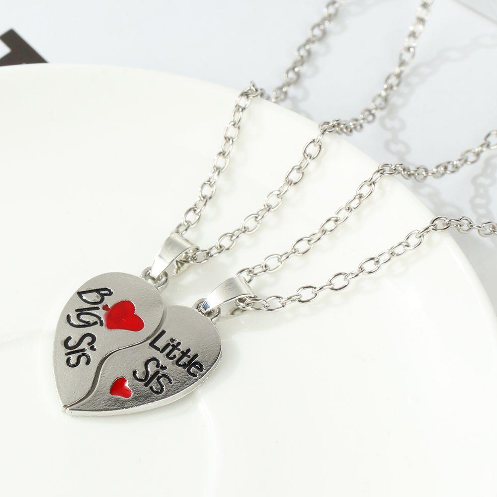 Bộ 2 Dây Chuyền Mặt Trái Tim Khắc Chữ Honey Độc Đáo Thời Trang Cho Nữ