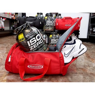 TÚI GYM MUSCLETECH Màu Đỏ-Đen Kích Thước 20 Lít (Ngang 25cm x Cao 25cm x Dài 40cm)