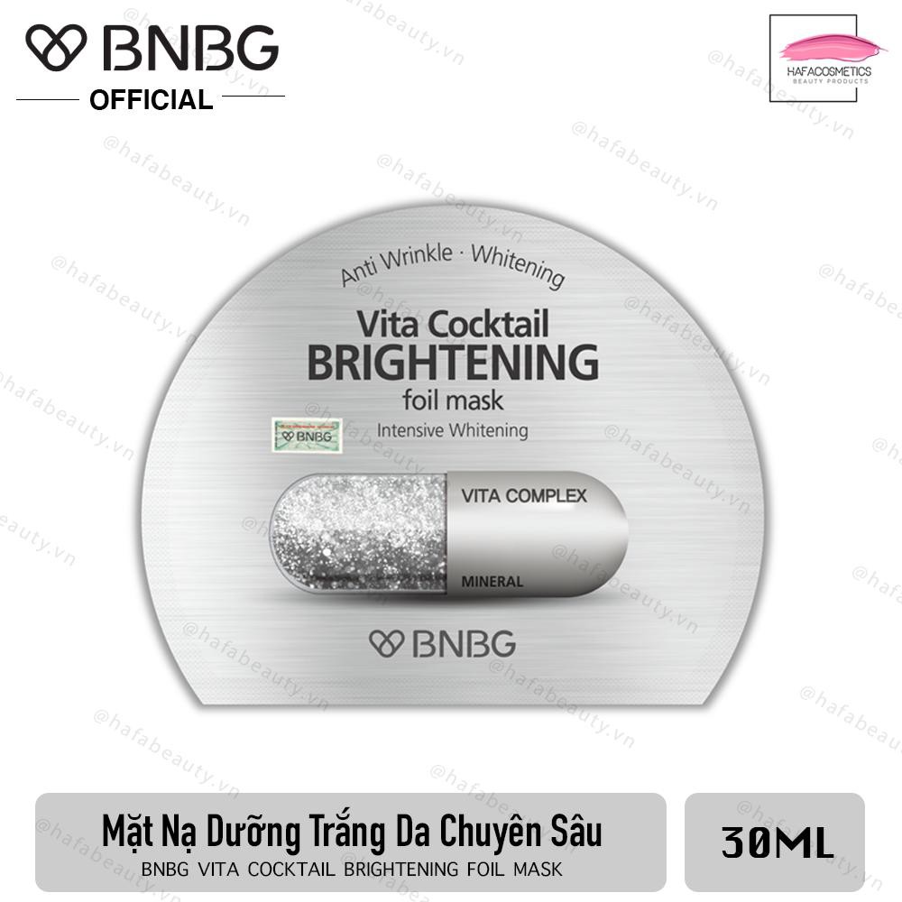 Mặt nạ dưỡng sáng da, mờ thâm BNBG Vita Cocktail Brightening Foil Mask Brightening - màu bạc