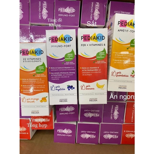 Pediakid - 22 vitamin / Appetit tonus / Sommeil / Sắt Fe + Vitamin B / Immuno Fort