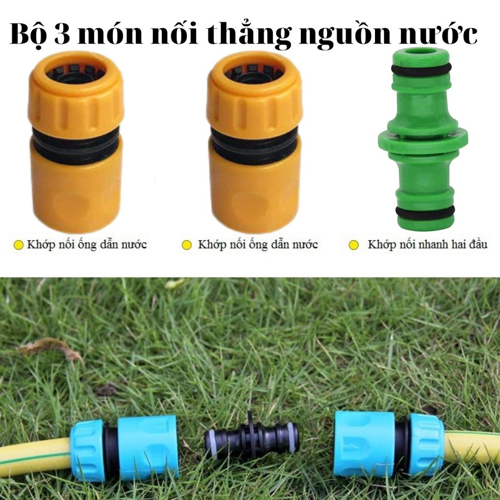 Bộ 4 món nối nhanh dây ống nước phi 16 vào đầu vòi  tưới phun và cấp nước phi 21, 27 Lionking Tonydx store