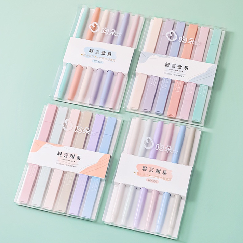 Bút marker 2 đầu mềm dung tích lớn nhiều màu cho học sinh