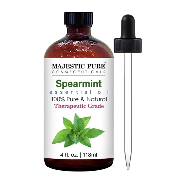 Tinh dầu bạc hà Á 100% nguyên chất Majestic Pure Spearmint Essential Oil 118ml USA