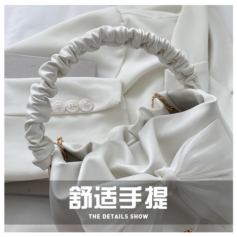 Túi Đeo Vai Hình Đám Mây Đính Nơ Màu Trơn Đơn Giản NB00029