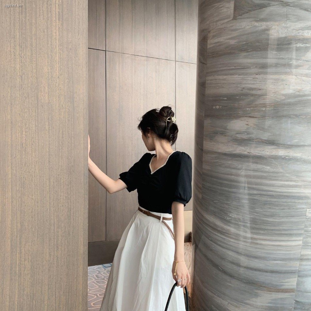 Set Áo Cổ Tim Và Chân Váy Chữ A Thời Trang Hè 2021 Cho Nữ | BigBuy360 - bigbuy360.vn