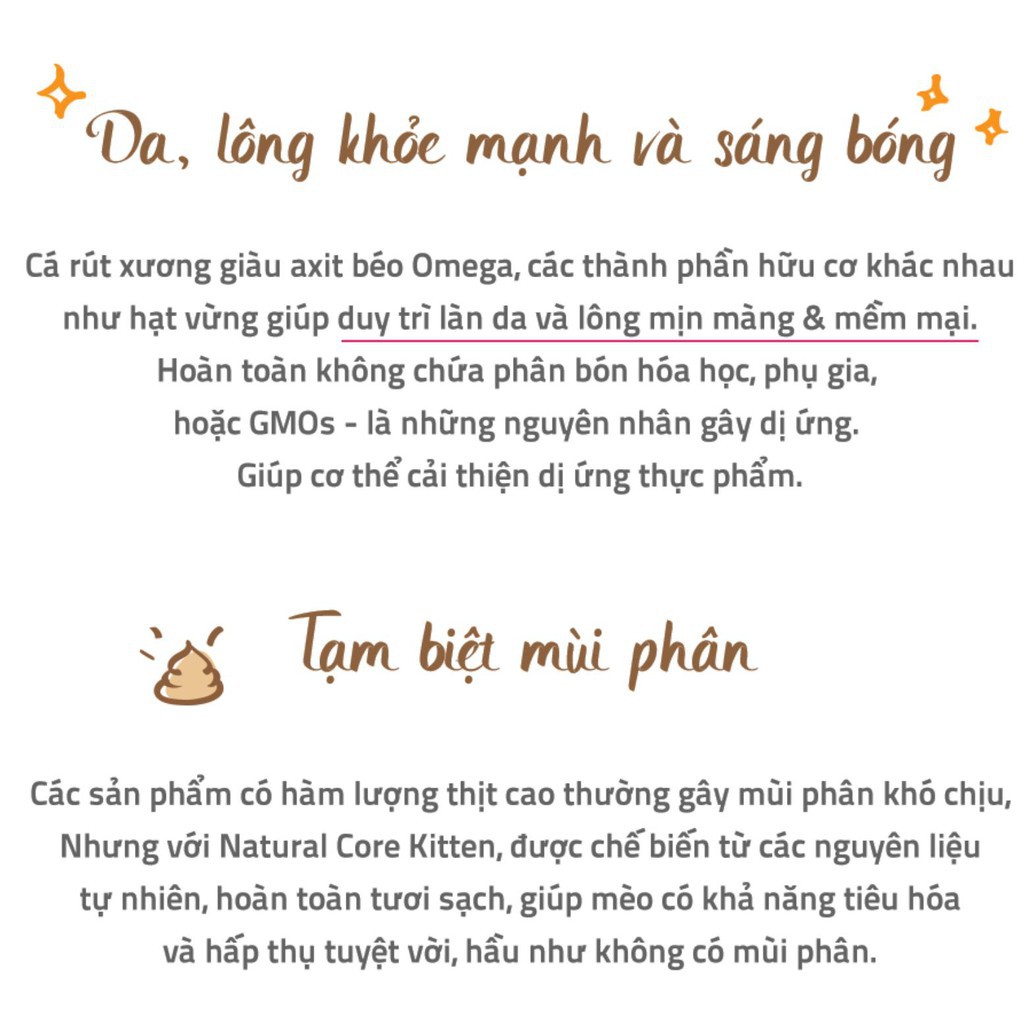 5kgTHỨC ĂN NATURAL CORE C3 BENE 3012 CHO MÈO THỊT GÀ &amp; CÁ HỒI thức ăn giàu dinh dưỡng cho mèo trưởng thành.