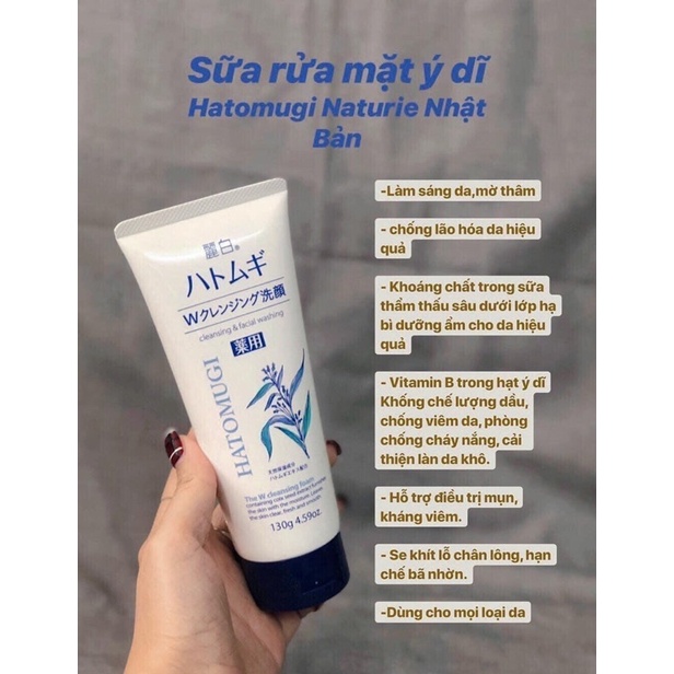 Sữa Rửa Mặt Ý Dĩ Hatomugi Cleansing 170g xuất xứ Nhật Bản đa dạng mẫu mã chất lượng sản phẩm đảm bảo và cam kết hàng đún