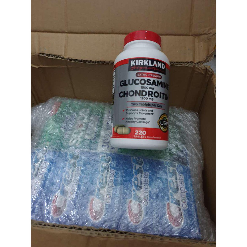 Kirkland singnature Glucosamine HCl 1500mg With MSM 1500mg chai 375viên chống thoái hóa khớp, đau khớp cho người già