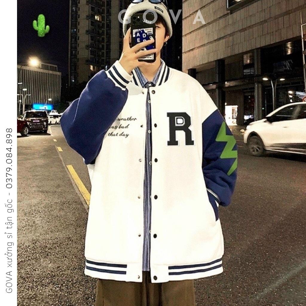 Áo Khoác Croptop Nỉ BE CAREFUL Nữ Form Bomber Ngắn Vải Nỉ Hình In Đẹp GOVA