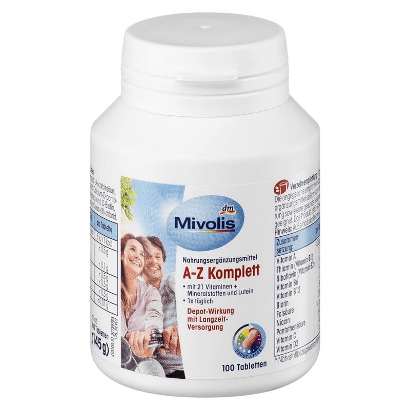 Viên uống Vitamin tổng hợp MIVOLIS A Z ĐỨC 100 Viên