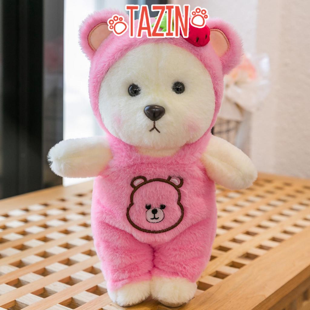 Gấu Bông Lena Teddy Mặc Yếm Hình Mặt Gấu Cute Dễ Thương Tazin