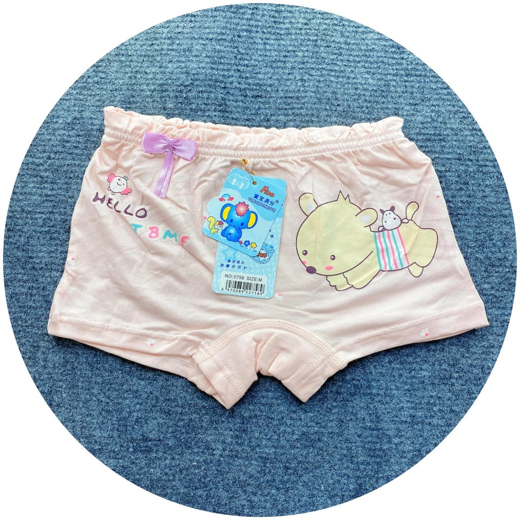 5 quần chip , quần lót đùi đáng yêu cho bé gái vải cotton 100% chất đẹp