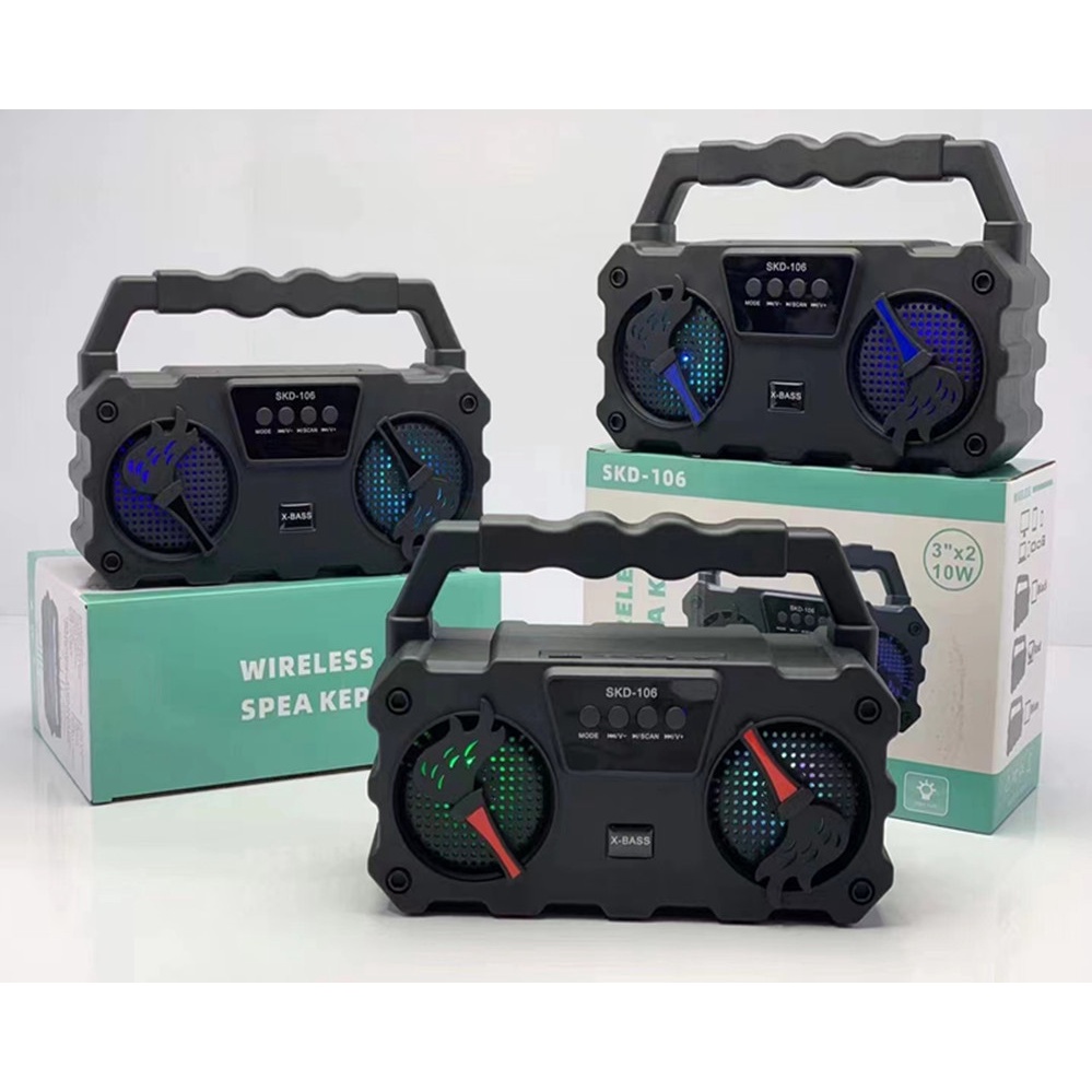 Loa bluetooth kèm mic hát karaoke âm bass siêu mạnh