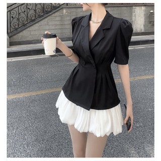 SET VEST MIX CHÂN VÁY LỤA KÈM HÌNH THẬT