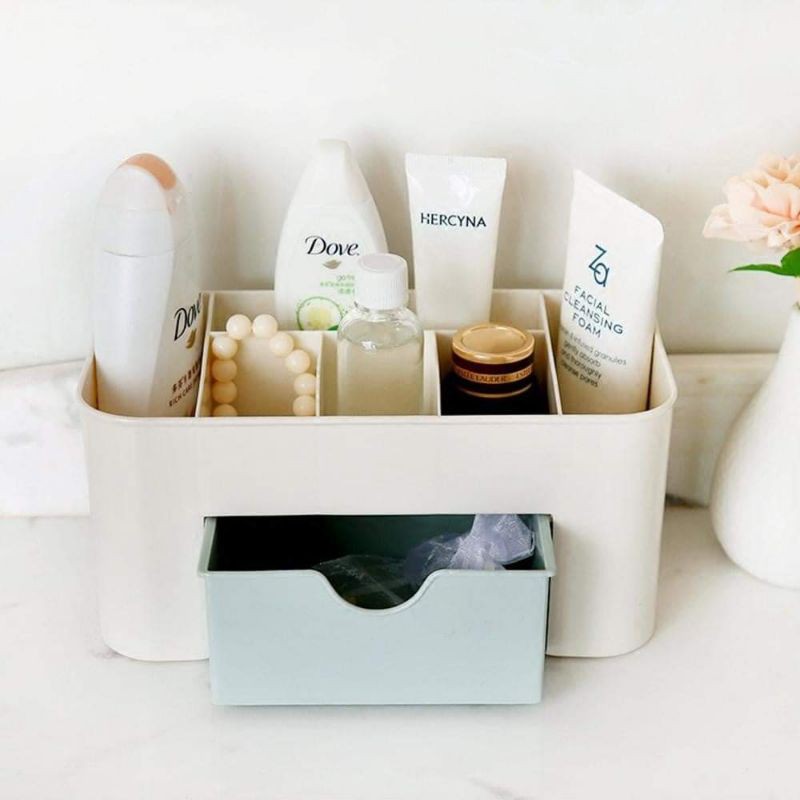 Kệ Đựng Mỹ Phẩm Để Bàn Nhựa ( Tặng Kèm 1 Tấm Sticker Trang Trí ) | BigBuy360 - bigbuy360.vn