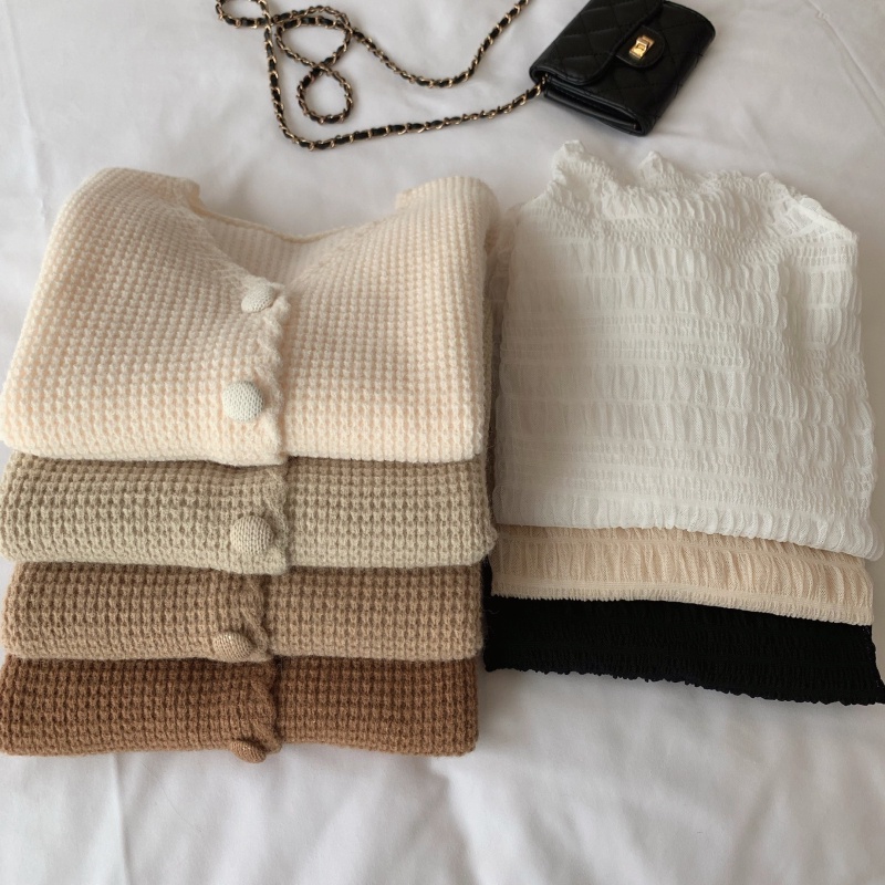 NUZIRO Áo ren  cổ chữ V không tay thời trang cho nữ