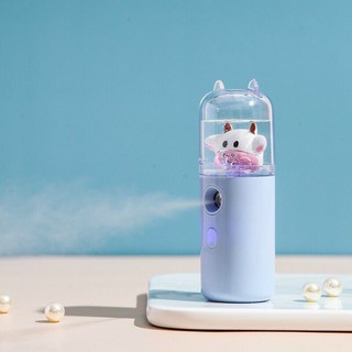 Máy Phun Sương , Xịt Khoáng Mini Cầm Tay - Xịt Khoáng Nano Hình Bò Sữa và Thỏ - Cung Cấp Độ Ẩm Tức Thì Cho Da