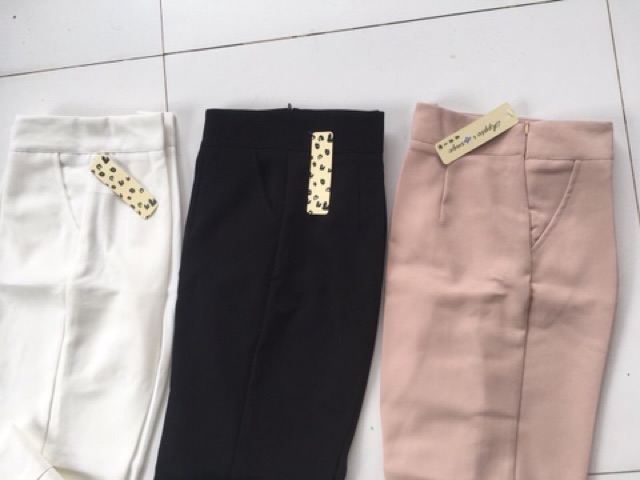 Quần baggy nữ xẻ tà chất liệu tuyết mưa cao cấp