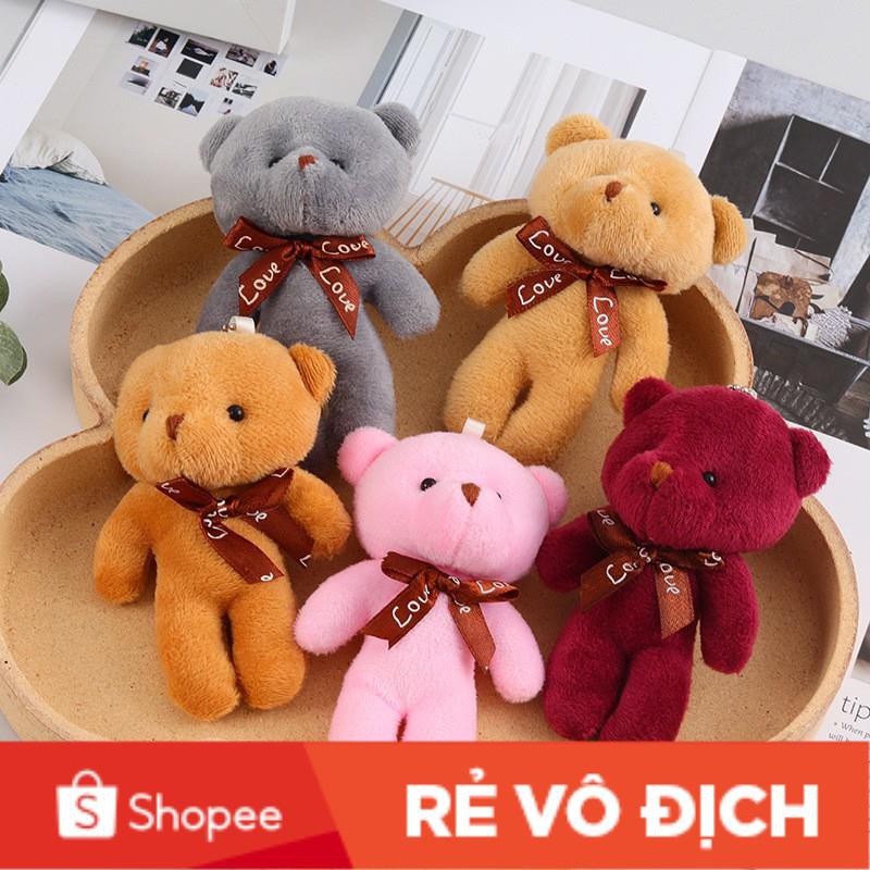 Gấu bông teddy mini dễ thương - Gấu bông teddy mini cao cấp kích cỡ 10 cm