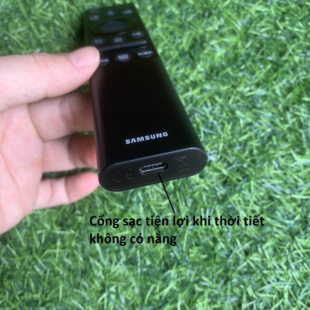 Điều khiển tivi Samsung giọng nói năng lượng mặt trời chính hãng, remote samsung hàng zin theo TV