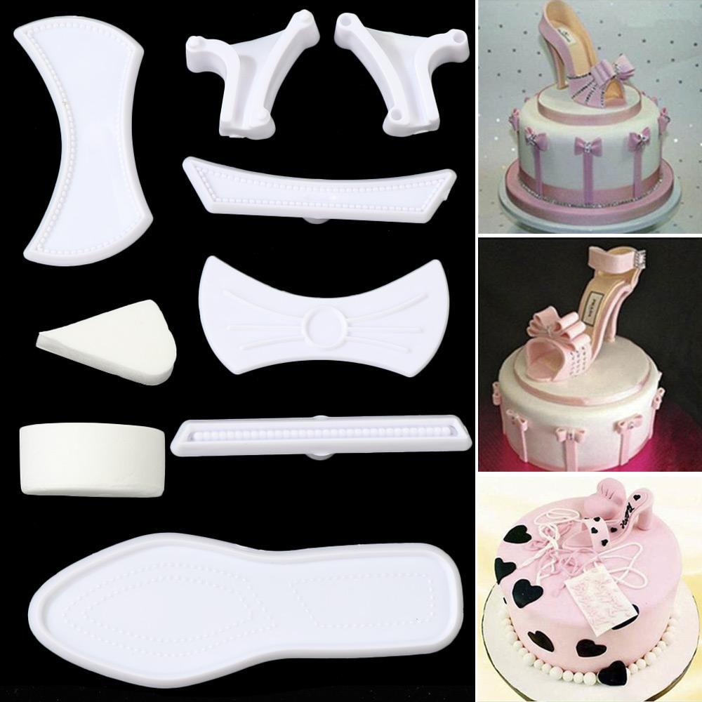 SUENIN Bộ 9 Khuôn Nhựa Làm Bánh Thời Trang