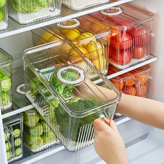 Hộp nhựa đựng thực phẩm tủ lạnh hộp nhựa có tay cầm giữ tươi thực phẩm để tủ lạnh
