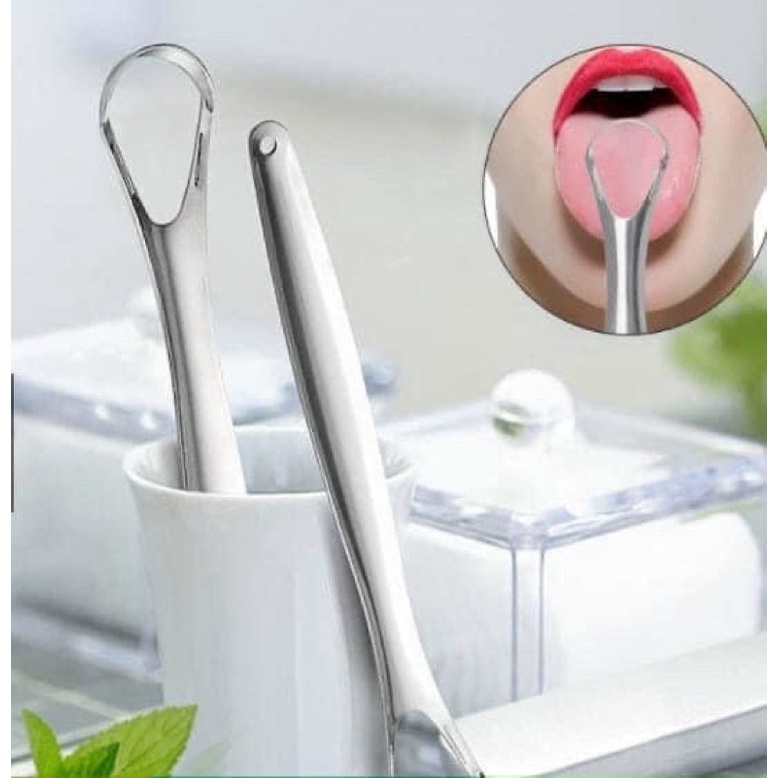 Cây cạo lưỡi, dụng cụ nạo lưỡi chất liệu inox 304 cao cấp