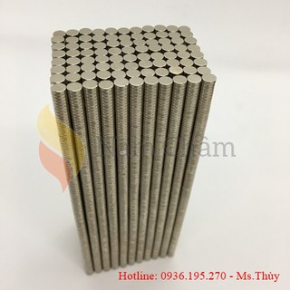 50 Viên Nam Châm Vĩnh Cửu Mạ Nikel Kích Thước 4x1mm Lực Từ N35 Giá Khuyến Mại