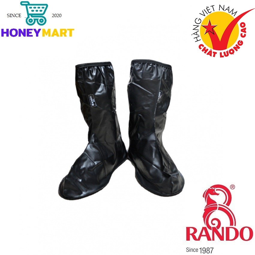 Giày Boots Đi Mưa Rando OBPS-04 Đen,che chở người thân yêu của bạn HONEYMART