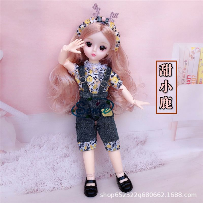 Búp Bê Barbie BJD 3D Cao 30cm xinh xắn - khớp vận động linh hoạt