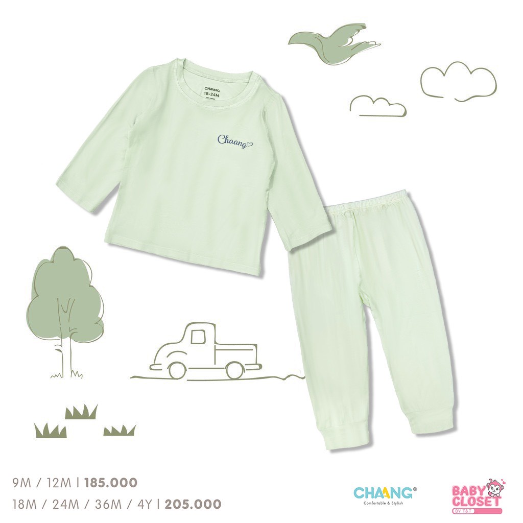 [CHÍNH HÃNG] Bộ dài tay cotton trẻ em mềm mại cao cấp Chaang