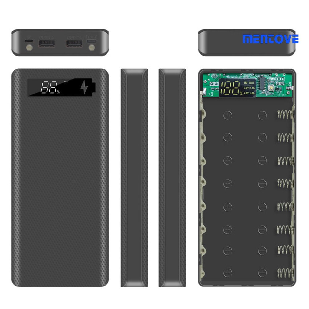 Vỏ Sạc Dự Phòng Micro Usb Loại C 18650 Hiển Thị Lcd